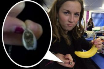 Schoolgirl Bites Into Banana… And 80 Spiders