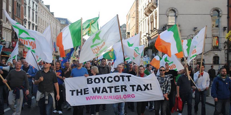 WATCH: Protestors Set Fire to Irish Water Registration Packs