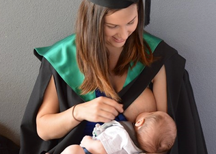 Breastfeeding Graduate Goes Viral After Touching “Thank You” Post to University