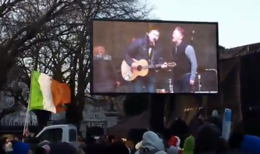 WATCH: Glen Hansard And Damien Dempsey Entertain Thousands At Water Protest With Iconic Irish Track