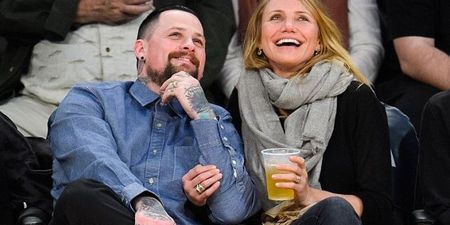 AW! Cameron Diaz and Benji Madden Are Caught on Kiss Cam at Lakers Game