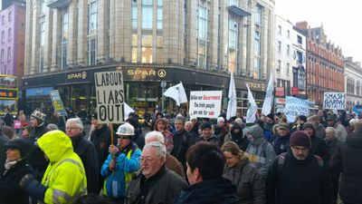 Dublin Anti-Water Charge Protests Bring City To A Halt