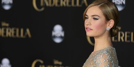 Her Look of the Day – Lily James Channels Princess Chic at Cinderella Premiere