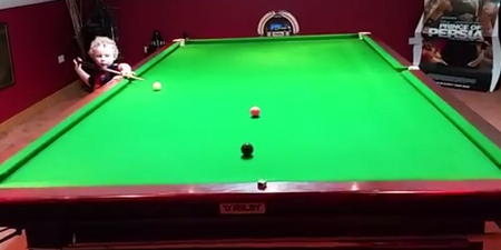 VIDEO: You Need To See This Offaly Three-Year-Old’s INCREDIBLE Snooker Skills