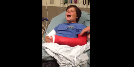 WATCH: The Hilarious Moment Walker Wakes Up On Painkillers And Finds His Cast…