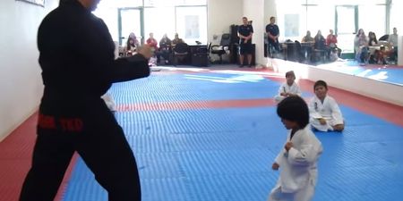 VIDEO: This Three-Year-Old Is Determined To Pass His Taekwondo Exam