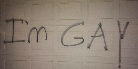 PIC: These Parents Had The BEST Response To The Homophobic Vandals Who Graffitied Their House