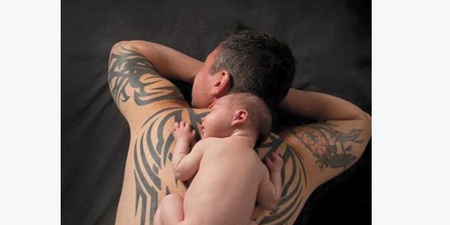 PIC: This Dad Had A Pretty Sudden Surprise During A Photoshoot With His Newborn Son