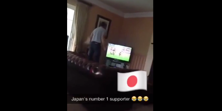 WATCH: One Irish Dad Has A Complete Meltdown As Japan Secures Surprise Victory Over South Africa