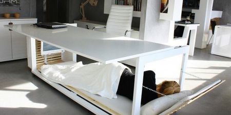 This Bed-Desk Takes Napping on The Job To A Whole New Level