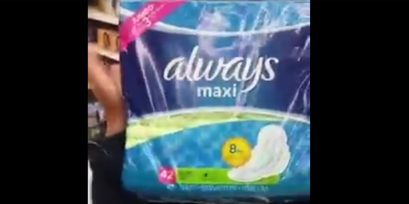 WATCH: Child Makes A Show Of His Mother In The Supermarket With Maxi Pads