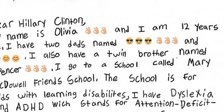 PIC: A 12-Year Old Feminist Just Wrote The Best Letter To Hillary Clinton