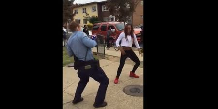 WATCH: Police Woman Breaks Up A Fight By Breaking Down Some Moves And It’s AWESOME