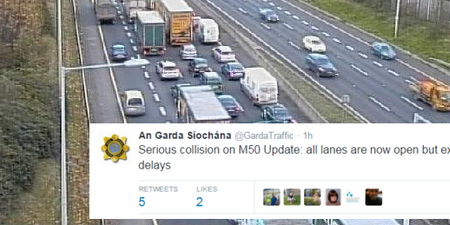Delays on M50 Northbound Following Serious Multi-Vehicle Collision