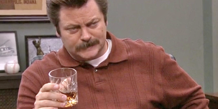 Join Ron Swanson For A Whiskey In This Brilliant Video