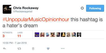 #UnpopularMusicOpinionHour Is The Funniest Twitter Trend We’ve Seen In A While