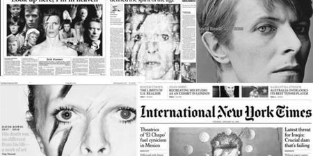 Front Pages Around The World Pay Tribute To David Bowie Today
