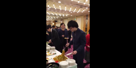 WATCH: This May Be The Cheekiest Buffet Crime We’ve Ever Seen