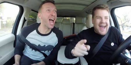 WATCH: James Corden Teases New Carpool Karaoke With Chris Martin