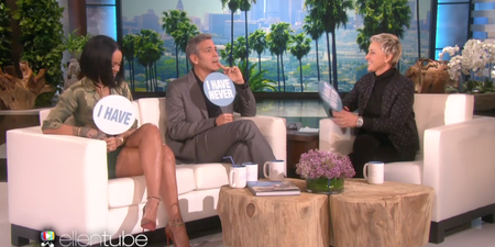 WATCH: Rihanna And George Clooney Play Never Have I Ever