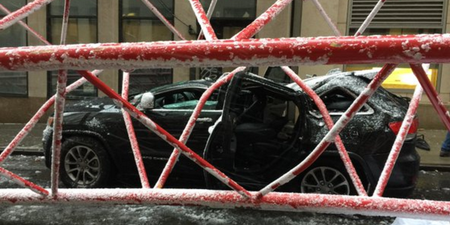 Crane Collapses In Manhattan, Crushing Parked Cars