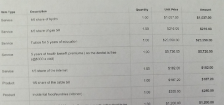 PIC: Mum Issues $39,000 Invoice To Son For One Year’s Worth Of Support Payments
