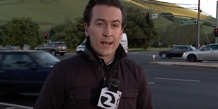 WATCH: Reporter Very Nearly Gets Run Over During Live News Broadcast