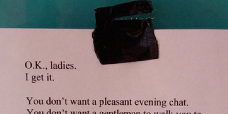 “Good Guy” Posts Creepy Note To Women In His Town – Twitter Reacts Accordingly