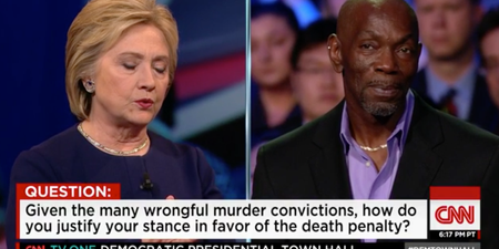 Hillary Clinton Confronted by a Man Who Spent 39 Years in Prison for a Crime He Didn’t Commit