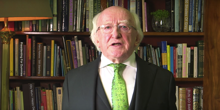 You Won’t Believe What Books Were Behind Michael D. Higgins During His St. Patrick’s Day Address