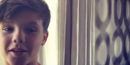 Cruz Beckham has recorded a song and it’s adorable