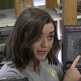 WATCH – Game Of Thrones’ Maisie Williams poses as a game shop employee