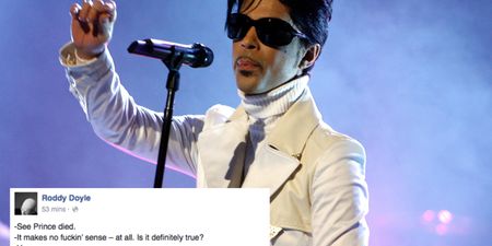 Roddy Doyle posts a tribute to Prince in true Roddy Doyle style