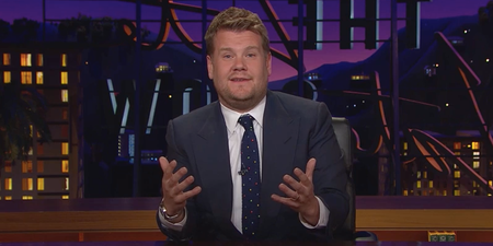 James Corden pays emotional tribute to Prince