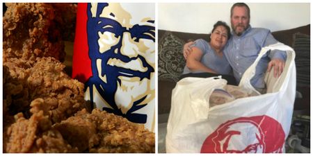 This guy drove 870 miles and spent £300 to get KFC as an anniversary gift for his wife