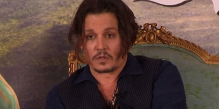 Johnny Depp made fun of THAT dog apology video during a press conference
