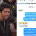 This guy pretended to be Ross Geller after a wrong number text him