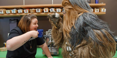 “Chewbacca Mum” goes to Facebook HQ, has a laugh with an actual Wookiee