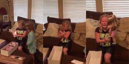 WATCH: Young girl breaks down when she gets doll with prosthetic leg