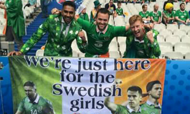 Things worked out well for three brazen Irish fans in France