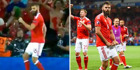Joe Ledley’s dad-dancing in front of ecstatic Welsh fans is sensational