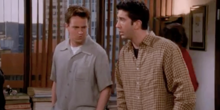 Someone has just spotted that Matt LeBlanc broke character in Friends one time