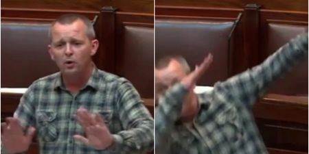 A politician made a valiant effort at a dab in the Dáil today