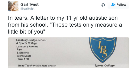 People love this teacher’s touching letter to boy with autism who failed his exams