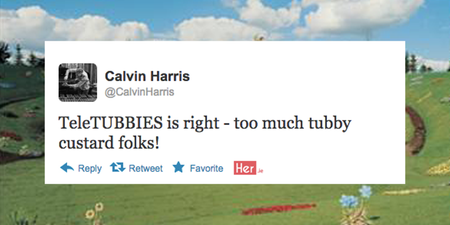 Calvin Harris launches another Twitter tirade, this time against The Teletubbies