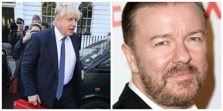 Ricky Gervais says what a lot of people are probably thinking about Boris Johnson’s new job