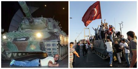 People in Turkey are fighting tanks on the streets; military coup attempt now “90% under control”