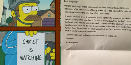 The Internet is currently cringing over the awkwardness of this note