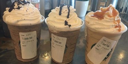 The funny reason Starbucks workers cover the cup logo with an order sticker