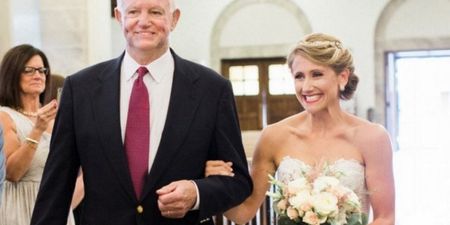 This bride walked down the aisle with the man who has her fathers heart